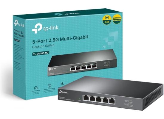 TP-Link TL-SG105 Unmanaged 5-Port 2.5G Multi-Gigabit Desktop Switch, 802.3X Flow Control, 802.1p/DSCP QoS, Ideal for Small and Home Office with fanless Design, Metal Casing, Plug and Play